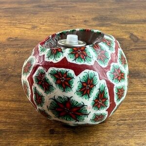 Festive Floral Wax Candle & Added Perfume Candle Burner